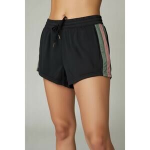 PJ Salvage Charcoal Lounge Shorts w Sage & Rose Side Stripe NWT - XS and Small